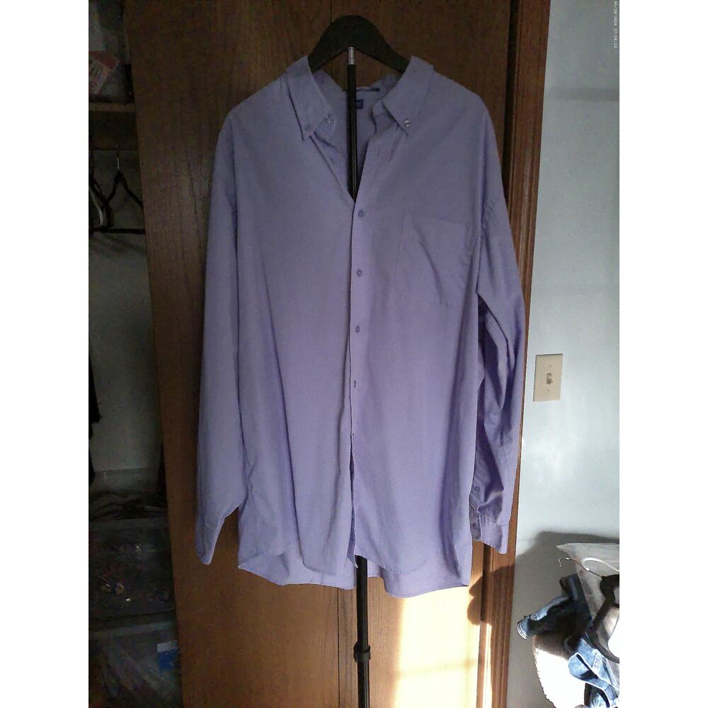Port Authority Men 2XLT Purple Long Sleeve Easy Care Button Down Shirt